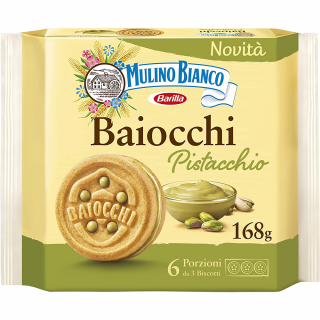 Mulino Bianco Baiocchi Pistacchio 168g biscuiti