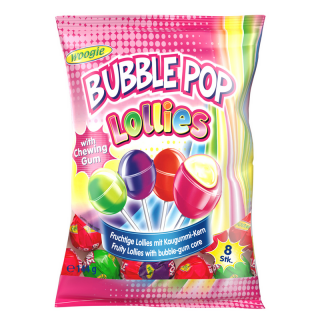 Woogie Bubble Pop Lollies 144g