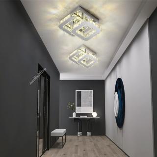 Aplica led 32W cristale Crom patrat 3 tipuri de lumina