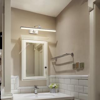Aplica Led Baie 30W, Crom, 45cm, 3 Tipuri Lumina,  3000K 4000K 6500K