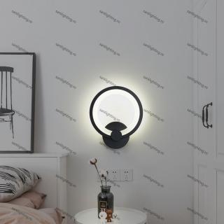 Aplica perete 24W, Neagra, 3 Tipuri de lumina,  3000K 4000K 6500K