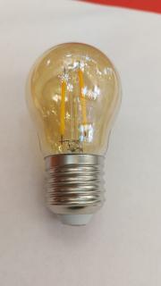 Bec vintage filament LED 4W, fumuriu, G45 Lumina calda