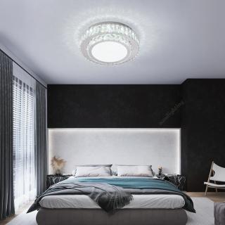 Lustra Led 72W cu telecomanda cristale rotund