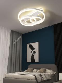 Lustra Led Cerc 174W, Alba, 3 nivele, telecomanda, intensitate reglabila