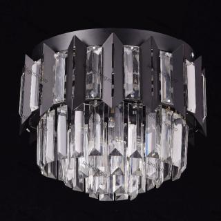 Lustra Led Cristale Diametru 300mm NEGRU