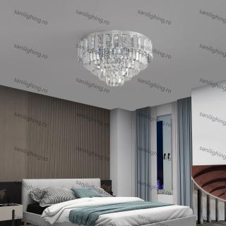 Lustra Led Cristale Diametru 480mm CROM