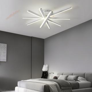 Lustra Led cu Telecomanda  140W Five Strip Aplicata ,Dimabila ,3000K 4000K 6500K  ALB