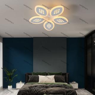 Lustra Led Floare 70W(35W+35W), Alba, 5 brate, telecomanda, intensitate reglabila