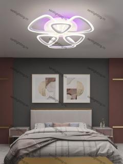 Lustra Led Moderna 126W(63W+63W), RGB, 3+3 brate, telecomanda, intensitate reglabila