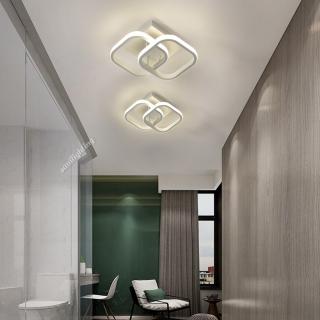 Lustra Led Patrat 32W, Alba, 2 patrate, 3 faze iluminat, intensitate reglabila