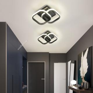 Lustra Led Patrat 32W, Neagra, 2 patrate, 3 faze iluminat, 3000K 4000K 6500K