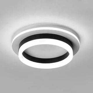 Plafoniera Led  28W , rotund , 3 tipuri de lumina  ,Negru