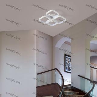 Plafoniera Led 64W Patrat Alb 3 tipuri de lumina