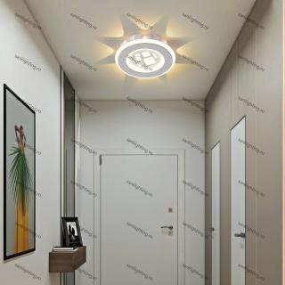 Plafoniera Led Cerc 66W, Alba, 3 tipuri de lumina, Intensitate reglabila