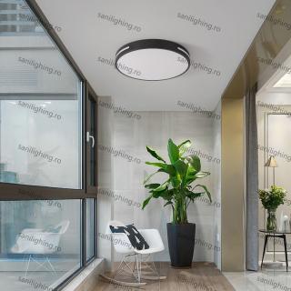 Plafoniera Led Rotunda 72W, Neagra, Intensitate reglabila