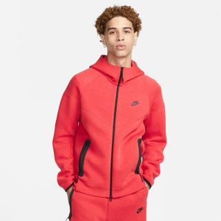 Bluza M Nike Tech Fleece Fz Wr Hoodie Light University Red Heather Black