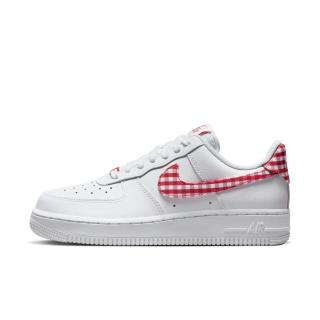 Wmns Air Force 1  07 Ess Trend White Mystic Red Gingham