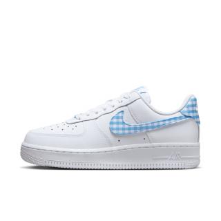 Wmns Air Force 1  07 Ess Trend White University Blue Gingham