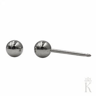 Kit piercing cu cercei medicinali, Bilute argintii 4 mm