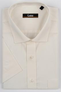 Camasa 2Xl-4XL crem regular maneca scurta