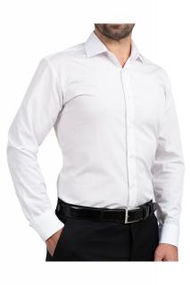 Camasa alba din bumbac slim fit