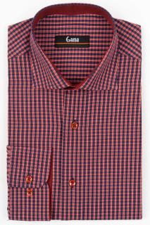 Camasa barbati regular fit bleumarin cu carouri rosii