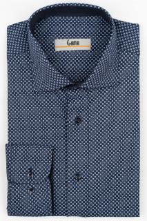 Camasa barbati regular fit  bleumarin cu imprimeu geometric bleu- CONFORT