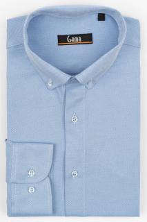 Camasa barbati slim fit  albastru deschis Oxford 2XL