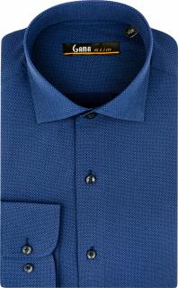 Camasa barbati slim fit bleumarin cu buline mici