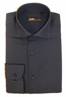 Camasa barbati slim fit bleumarin cu insertie alba