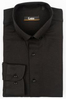Camasa barbati slim fit  neagra Oxford 2XL