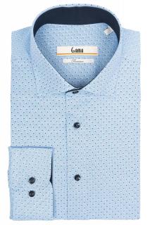 Camasa bumbac regular bleu cu stelute