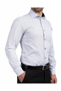 Camasa bumbac slim cu imprimeu mixt