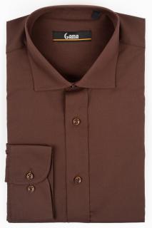 Camasa clasica slim fit maro