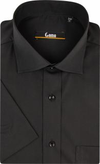 Camasa cu maneca scurta regular fit neagra uni