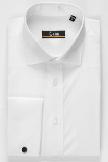 Camasa regular cu model in tesatura si manseta dubla