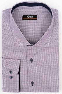 Camasa regular fit mov cu carouri mici roz 2XL-4XL