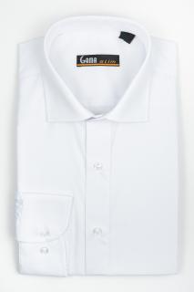 Camasa slim fit alba pentru barbati inalti 2XL