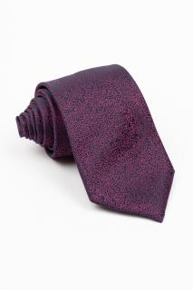 Cravata bleumarin cu imprimeu fucsia