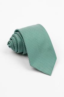 Cravata verde cu imprimeu geometric bleu si bleumarin