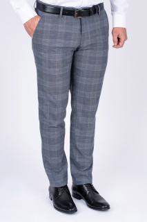 Pantaloni barbati stofa slim bleumarin-caro