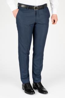 Pantaloni barbati stofa slim bleumarin-pepit