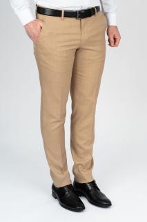 Pantaloni barbati stofa slim camel