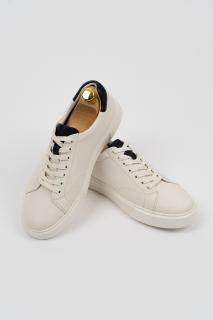 Pantofi barbati casual piele albi CONFORT