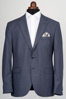 Sacou barbati regular fit bleumarin-pepit