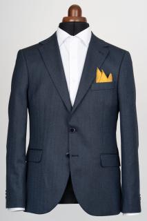 Sacou barbati slim fit bleumarin-bradut