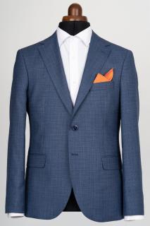 Sacou barbati slim fit bleumarin-pepit