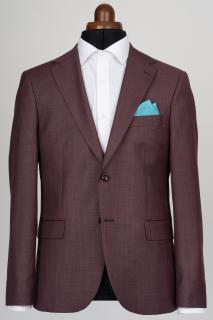 Sacou barbati slim fit visiniu-pepit