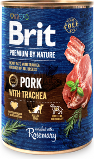 Brit, Conserva caini cu porc si trahee, 400 g