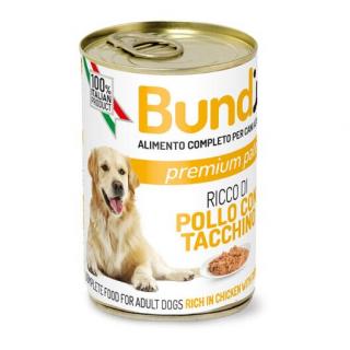 Bundy, Conserva pentru caini, cu pui si curcan, 400g